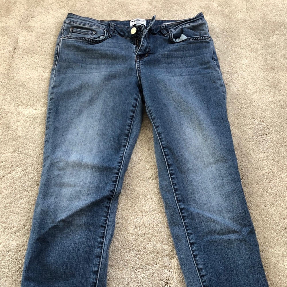 Stretch Denim straight leg jeans